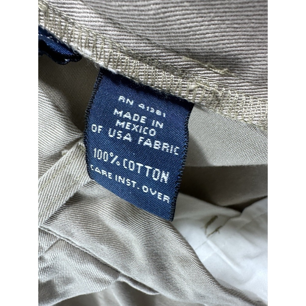 Polo Ralph Lauren Andrew Pant Mens 38x29 Tan Khaki Classic Chino Pleated Cotton - Picture 6 of 10